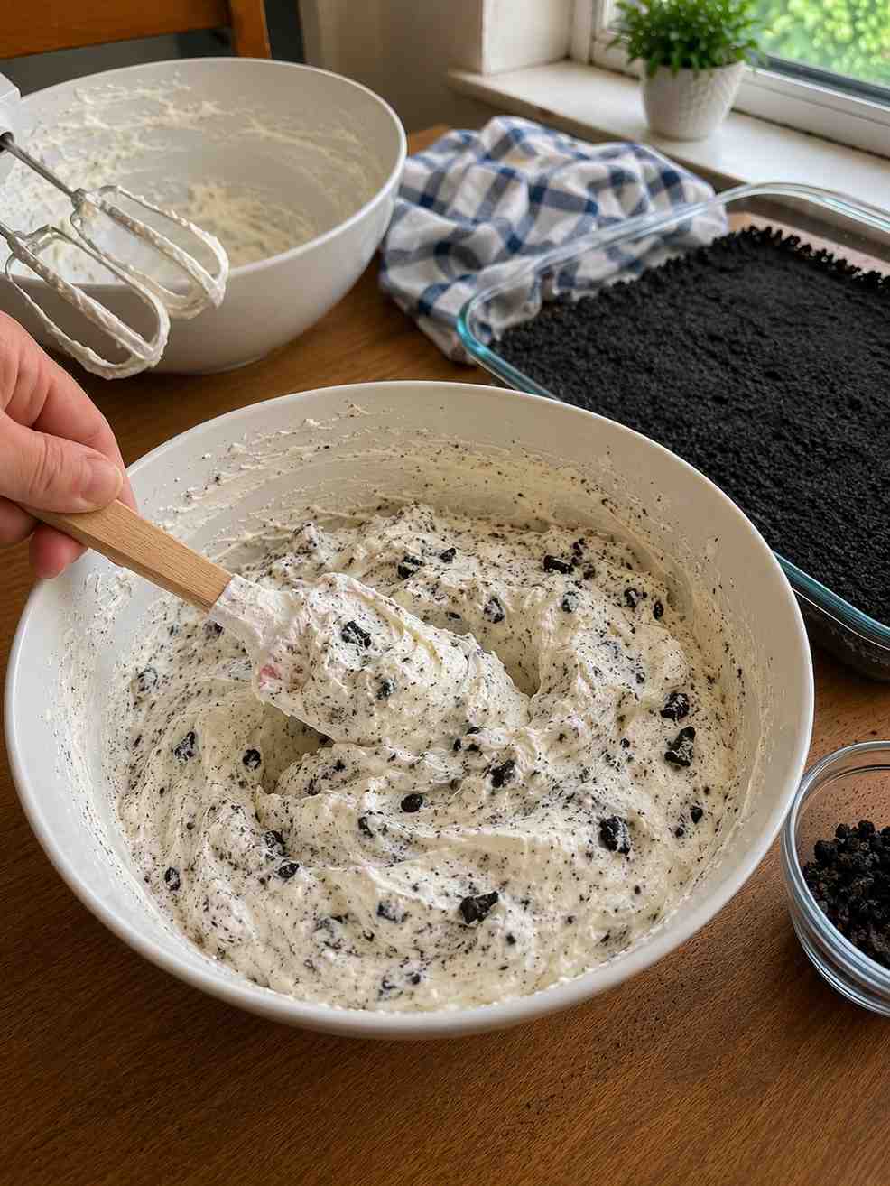 Combining Oreo filling ingredients