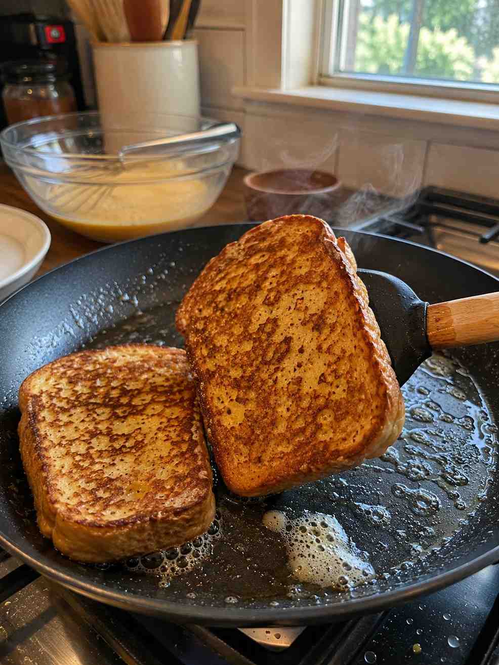 Flipping French Toast